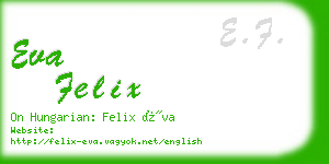 eva felix business card